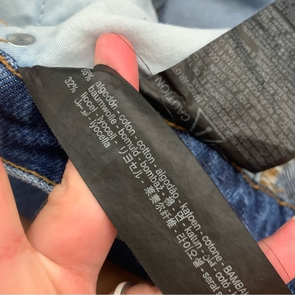 Zara womens blue the 90s full length raw hem jeans 10 - Picture 3 of 8